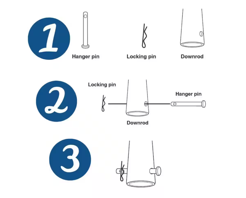 Progress Lighting 36 in. Vintage Brass Ceiling Fan Downrod