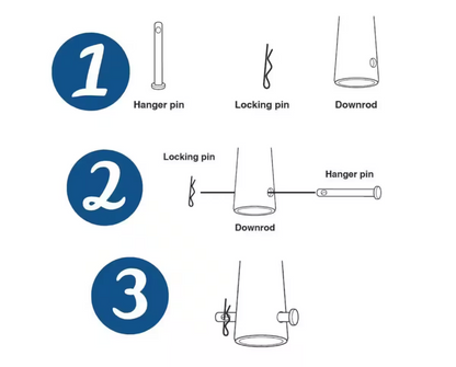 Progress Lighting 36 in. Vintage Brass Ceiling Fan Downrod