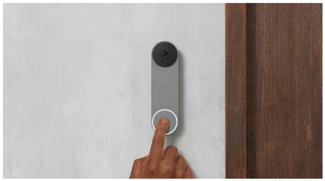 Google Nest Doorbell (Battery) - Smart Wi-Fi Video Doorbell Camera - Ash