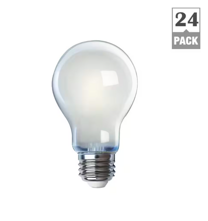Feit Electric 60-Watt Equivalent A19 Dimmable Filament CEC 90 CRI White Glass E26 Medium Base LED Light Bulb, Daylight 5000K (24-Pack)
