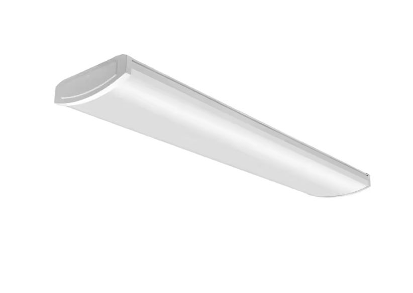 Commercial Electric 4 ft. 5200 Lumens LED Wraparound Light Garage Light Shop Light Office Warehouse Lighting 120-277v 4000K Bright White