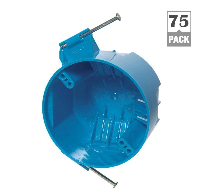 Carlon 1-Gang 20 cu. in. New Work Electrical Ceiling Box with Captive Nails (Case of 75)
