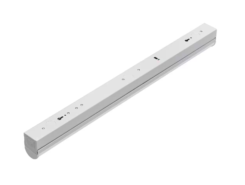 Commercial Electric 2 ft LED Garage Workshop Ceiling Strip Light Plug-In or Hardwire 900 Lumens with Power & Linking Cord 4000K Bright White