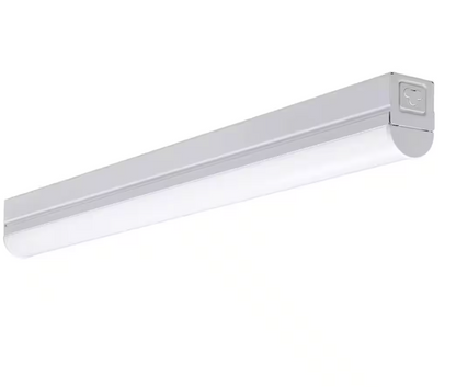 Commercial Electric 2 ft LED Garage Workshop Ceiling Strip Light Plug-In or Hardwire 900 Lumens with Power & Linking Cord 4000K Bright White