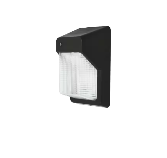 Commercial Electric 75W Equivalent Integrated LED Bronze Outdoor Wall Pack Over Door Light, 1500 Lumens