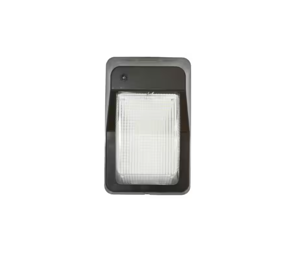 Commercial Electric 75W Equivalent Integrated LED Bronze Outdoor Wall Pack Over Door Light, 1500 Lumens