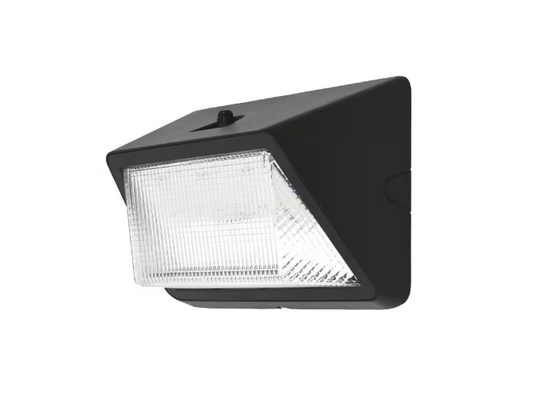 Commercial Electric 175W Equivalent Integrated LED Bronze Dusk to Dawn Commercial Refractor Wall Pack Light, 6500 Lumens, 4000K