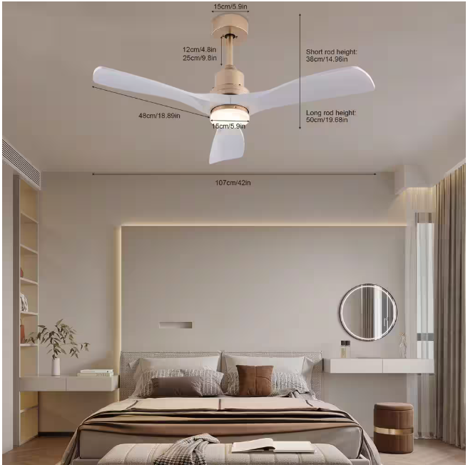 42 in. Indoor White and Gold Modern Ceiling Fan with 3-Color Temperature Integrated LED Light Source and Remote Included