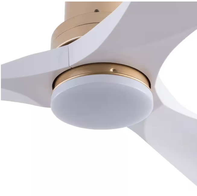 42 in. Indoor White and Gold Modern Ceiling Fan with 3-Color Temperature Integrated LED Light Source and Remote Included