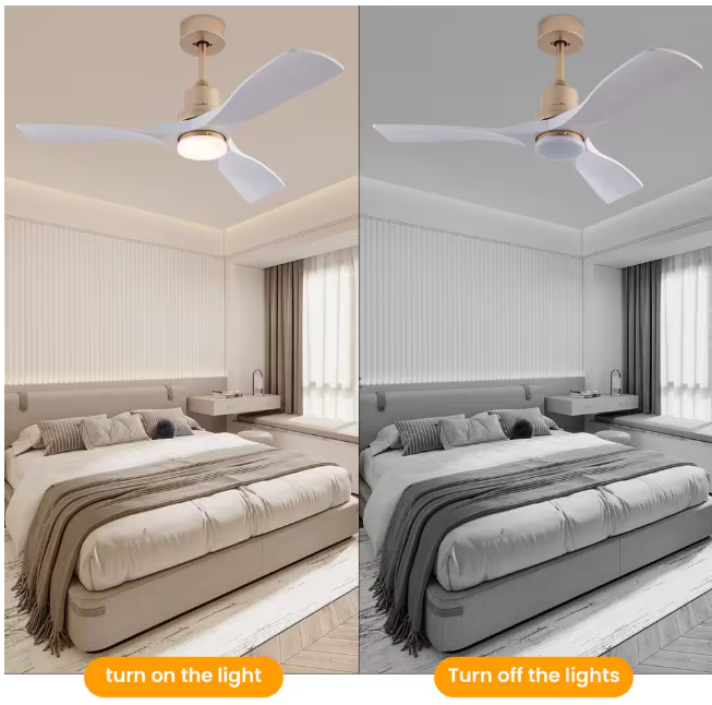 42 in. Indoor White and Gold Modern Ceiling Fan with 3-Color Temperature Integrated LED Light Source and Remote Included