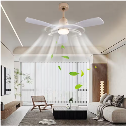 42 in. Indoor White and Gold Modern Ceiling Fan with 3-Color Temperature Integrated LED Light Source and Remote Included
