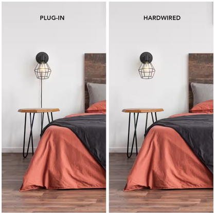 Hampton Bay Bryson 1-Light Matte Black Wall Sconce LED Bulb Included