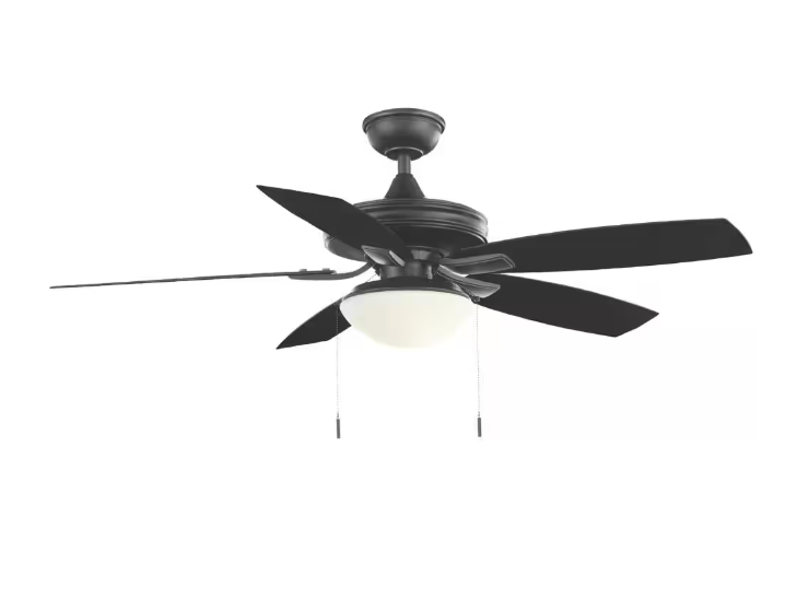Hampton Bay Gazebo III 52 in. Indoor/Outdoor Wet Rated Natural Iron Ceiling Fan with LED Bulbs Included