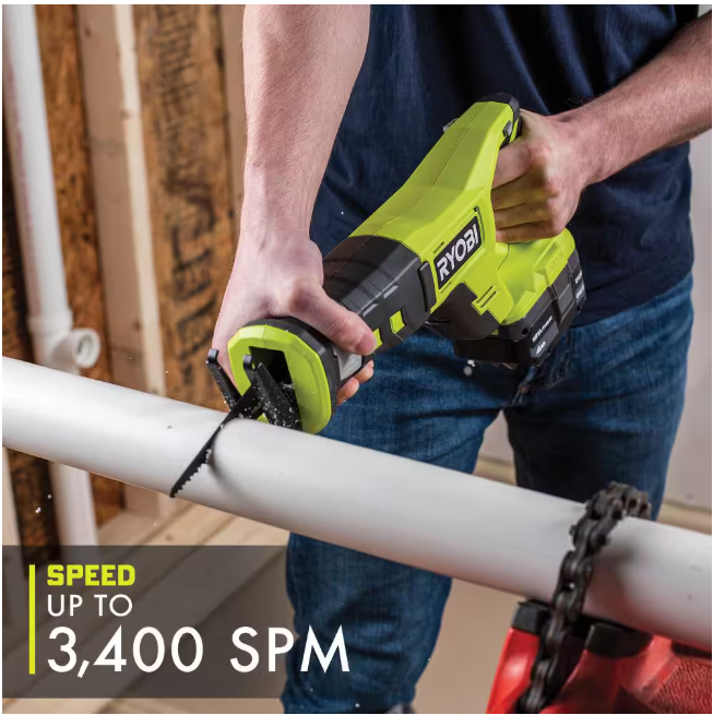 RYOBI ONE+ 18V Cordless Reciprocating Saw (Tool Only) NO BOX
