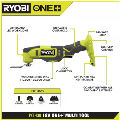 RYOBI ONE+ 18V Cordless Oscillating Multi-Tool (Tool Only) NO BOX