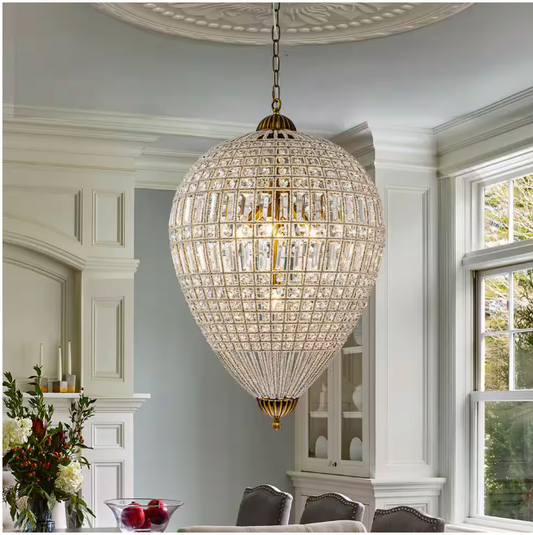 EDISLIVE Allenglade 5-Light Dimmable Brass Chandelier with Crystal Accent