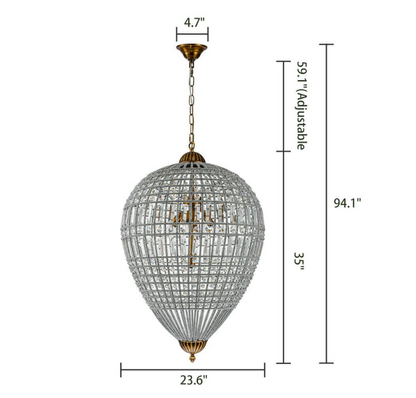 EDISLIVE Allenglade 5-Light Dimmable Brass Chandelier with Crystal Accent