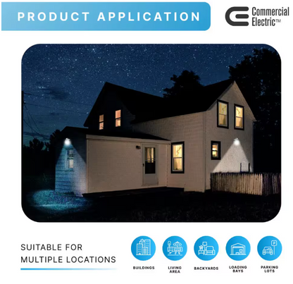 Commercial Electric 29-Watt LED Gray Dusk to Dawn Outdoor Barn Area Light, 4000K, 3300 Lumens