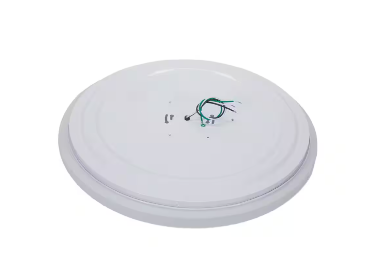 Commercial Electric 20 in. Low Profile LED Flush Mount Round Ceiling Light 2400 Lumens 3000K 4000K 5000K Dimmable Bedroom Lighting