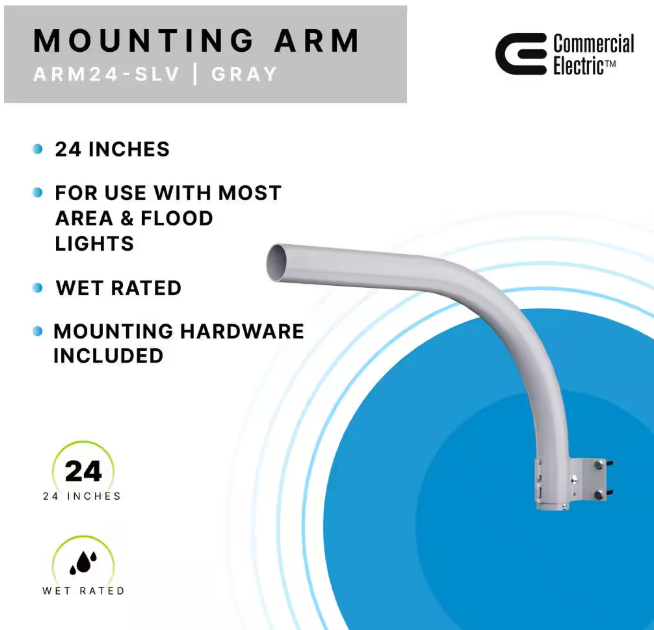 Commercial Electric Steel Mounting Arm for Area/Flood Lights