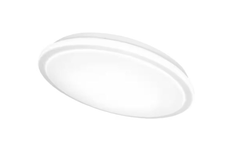 Commercial Electric 16 in. Low Profile LED Flush Mount Round Closet Light Fixture 1700 Lumens 3000K 4000K 5000K Dimmable Hallway Stairwell