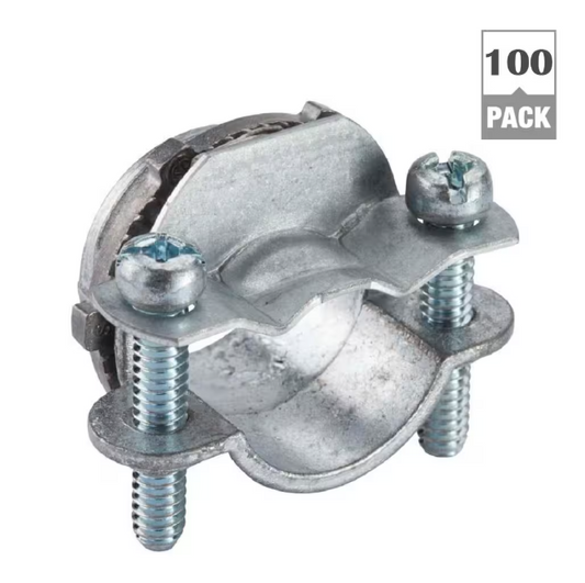 Halex 3/8 in. Non-Metallic Twin Screw Clamp Connectors (100-Pack)