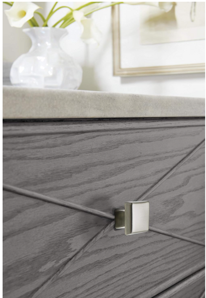 Amerock Blackrock 1-1/2 Inch Square Satin Nickel Cabinet Knob (10 Pack)
