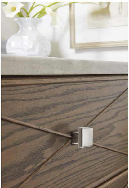 Amerock Blackrock 1-1/2 Inch Square Satin Nickel Cabinet Knob (10 Pack)