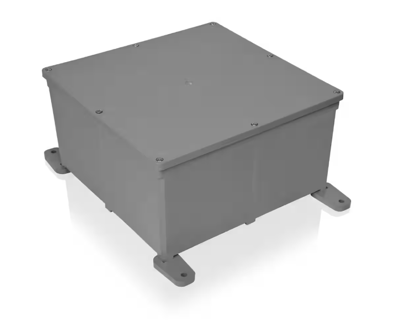 Carlon 8 in. x 8 in. x 4 in. Gray PVC Junction Box