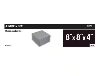 Carlon 8 in. x 8 in. x 4 in. Gray PVC Junction Box