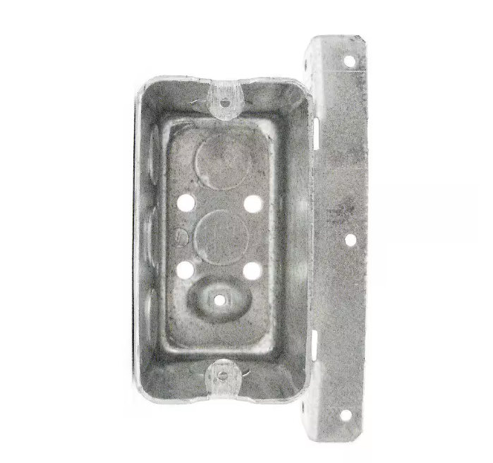 (12 Pack) Steel City 1-Gang 4 in. 2-1/8 in. New Work Metal Deep Handy Box with T-Bracket