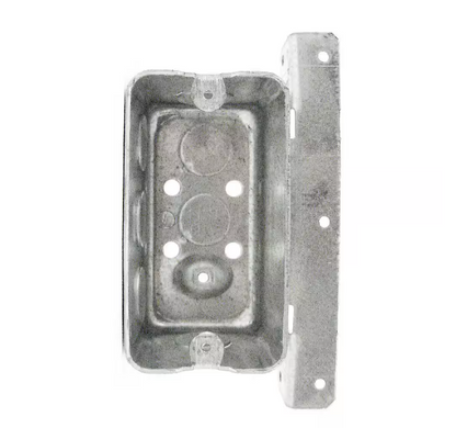 (12 Pack) Steel City 1-Gang 4 in. 2-1/8 in. New Work Metal Deep Handy Box with T-Bracket