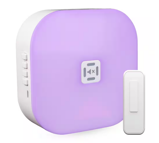 Defiant Wireless LED Illuminated Battery Operated Doorbell Kit with Wireless Push Button, White