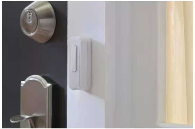 Defiant Wireless LED Illuminated Battery Operated Doorbell Kit with Wireless Push Button, White