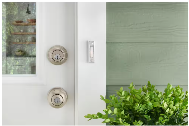 Hampton Bay Wired Deluxe Contractor Doorbell Kit with 2 Wired Push Buttons