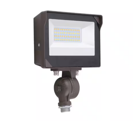 ETI LIGHTING 50-Watt Equivalent Bronze Integrated LED Flood Light 2000 Lumens Adjustable CCT and Photocell