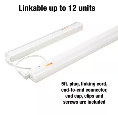 Commercial Electric Plug-In 36 inch Linkable LED Undercabinet Light Task Under Counter Kitchen Lighting 3 Color Temperature Options