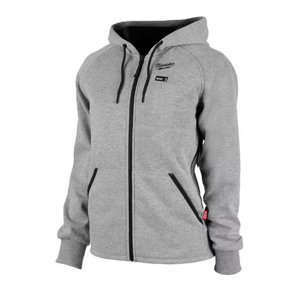 Milwaukee Women's Large M12 12-Volt Lithium-Ion Cordless Gray Heated Jacket Hoodie Kit with (1) 2.0 Ah Battery and Charger
