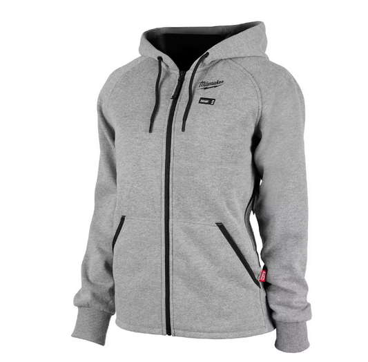 Milwaukee Women's Large M12 12-Volt Lithium-Ion Cordless Gray Heated Jacket Hoodie Kit with (1) 2.0 Ah Battery and Charger