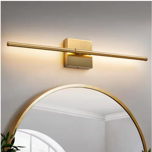 Rennnsan Allison 23.6 in. 1-Light Brushed Gold Linear Dimmable LED Wall Sconce