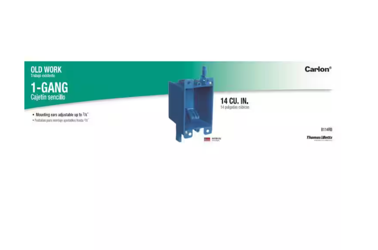 (Box of 112) Carlon 1-Gang 14 cu. in. PVC Old Work Electrical Switch and Outlet Box