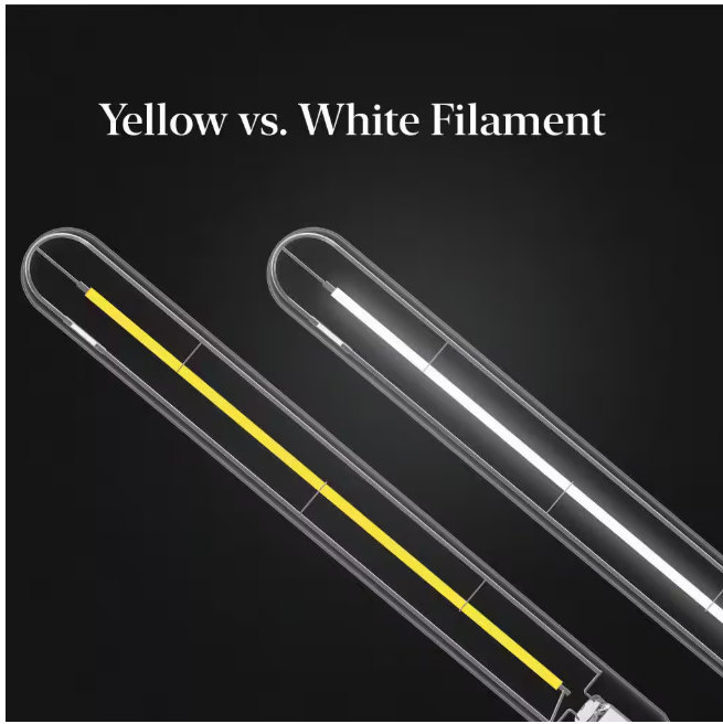 Feit Electric 60-Watt Equivalent T10XL Straight White Thin Filament Clear E26 Vintage Edison LED Light Bulb, Soft White 2700K (4-Pack)