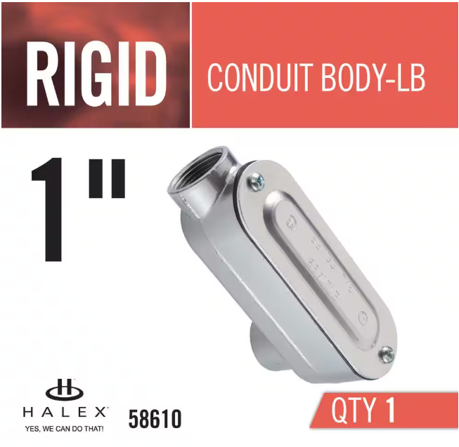 (3-Pack) Halex 1 in. Rigid Threaded Aluminum Conduit Body