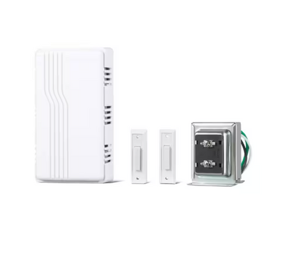 Defiant Wired Contractor Doorbell Kit with 2 Wired Push Buttons, White