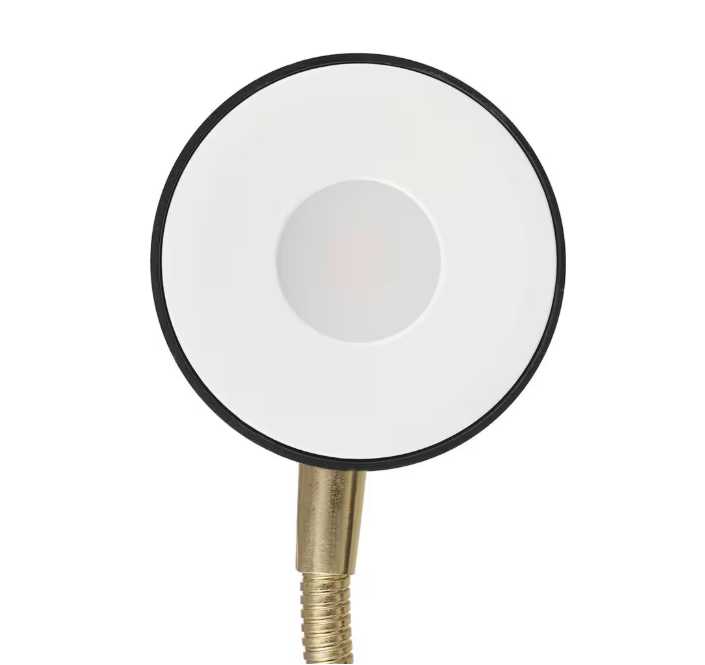 Hampton Bay 15 in. Matte Black LED Lamp with Adjustable Lamp Head