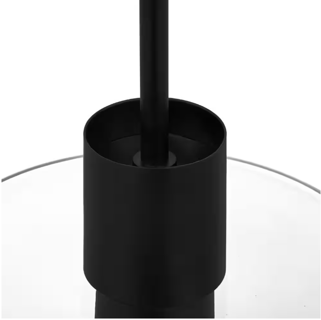 Hampton Bay Sutton Place 1-Light Matte Black Pendant
