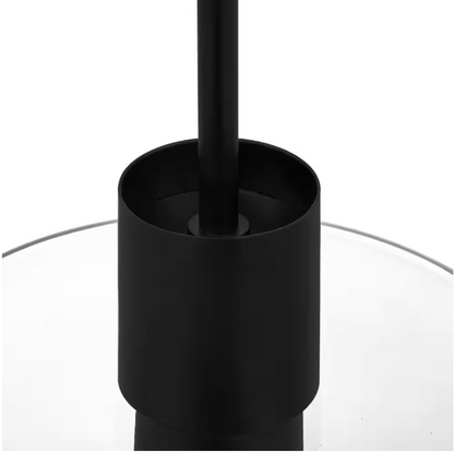 Hampton Bay Sutton Place 1-Light Matte Black Pendant