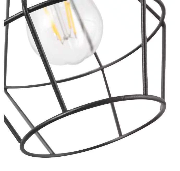 Hampton Bay Bryson 1-Light Matte Black Wall Sconce