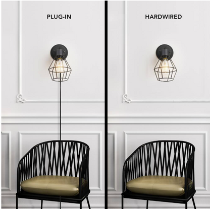 Hampton Bay Bryson 1-Light Matte Black Wall Sconce