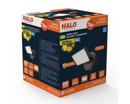 HALO TGS 120-Watt 90° Bronze Outdoor Integrated LED Flood Light
